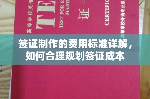 辉南签证制作的费用标准详解，如何合理规划签证成本